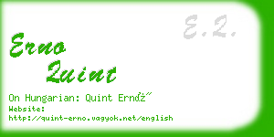 erno quint business card